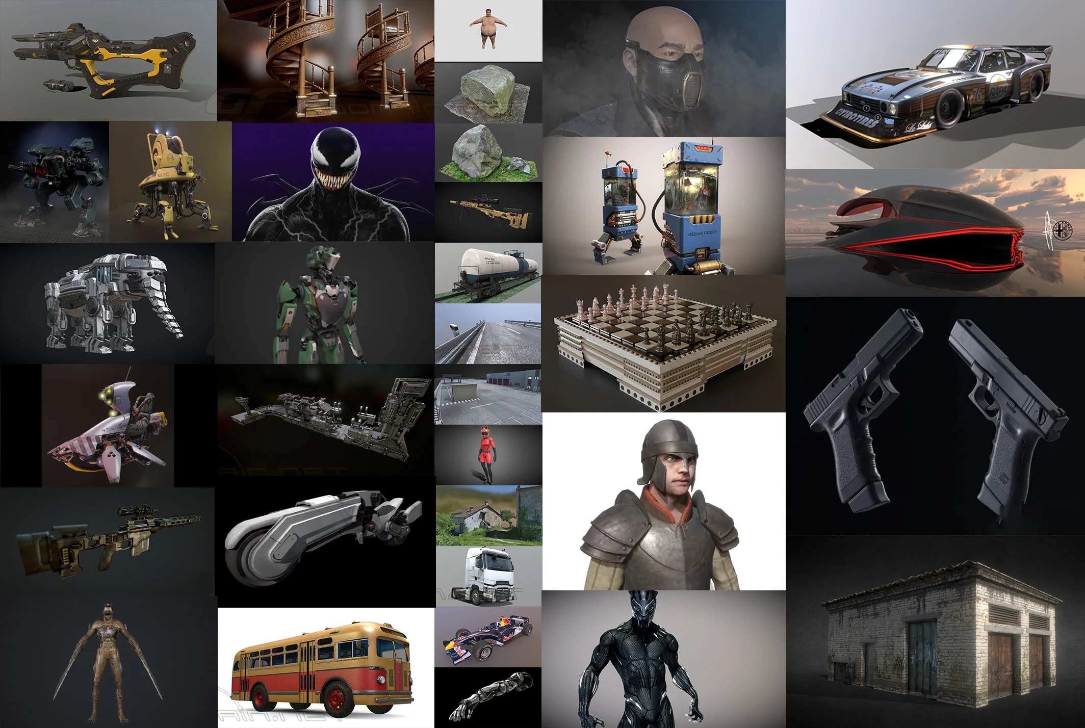 PBR Game 3D Models Bundle 1 Апрель 2023