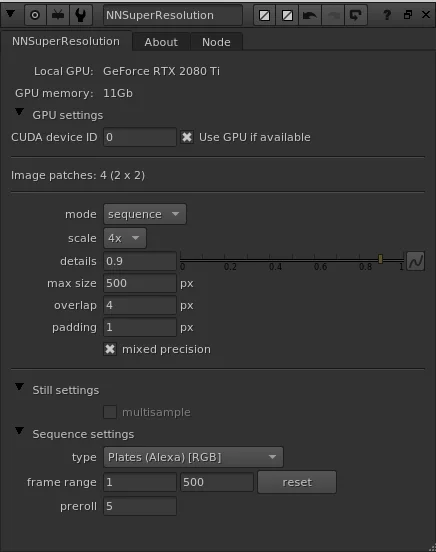 NNSuperResolution v4.0.0 для Nuke Win x64