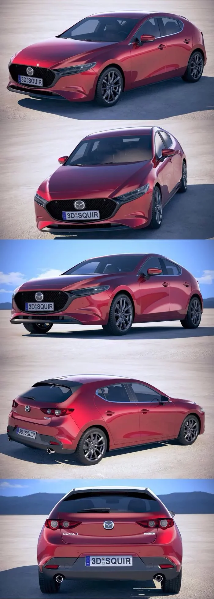 Mazda 3 2019 3d model