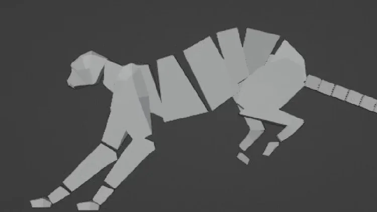 block cheetah(time-lapse) blender rigging, animation скачать