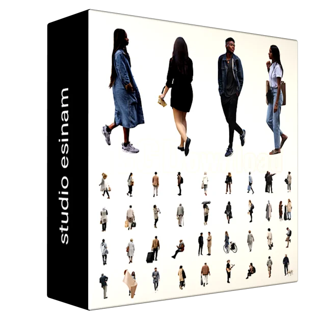 Large Collection of 2D Cutout People