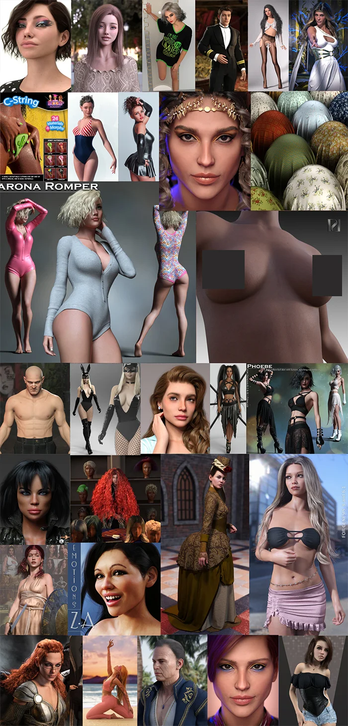 DAZ 3D, Poser Bundle 1 Октябрь 2023 скачать