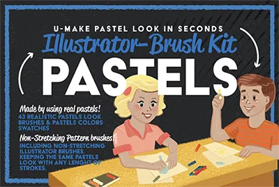 Pastels Illustrator Brush-Kit скачать