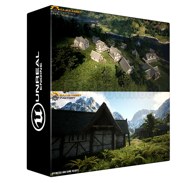 Medieval Village Modular Buildings Pack
