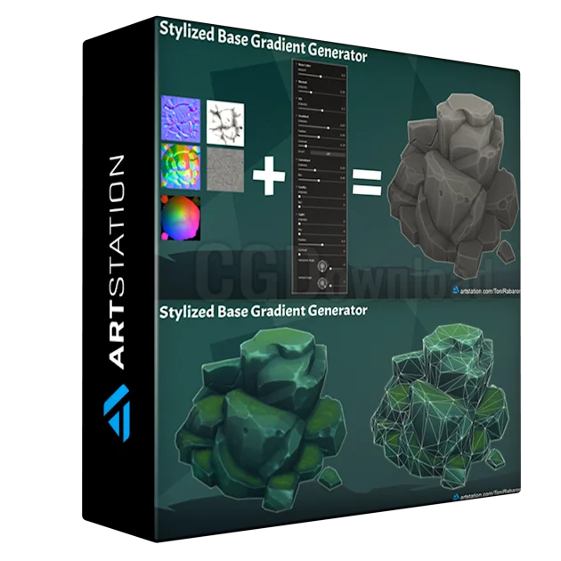 Stylized Base Gradient Generator for Substance Painter