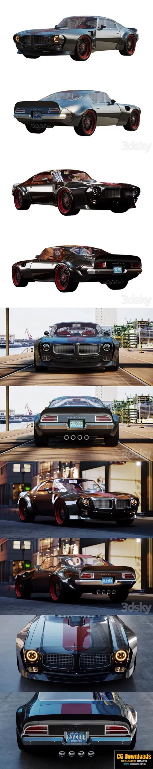 Pontiac Firebird Trans Am 1970 Tuning Edition 3D модель