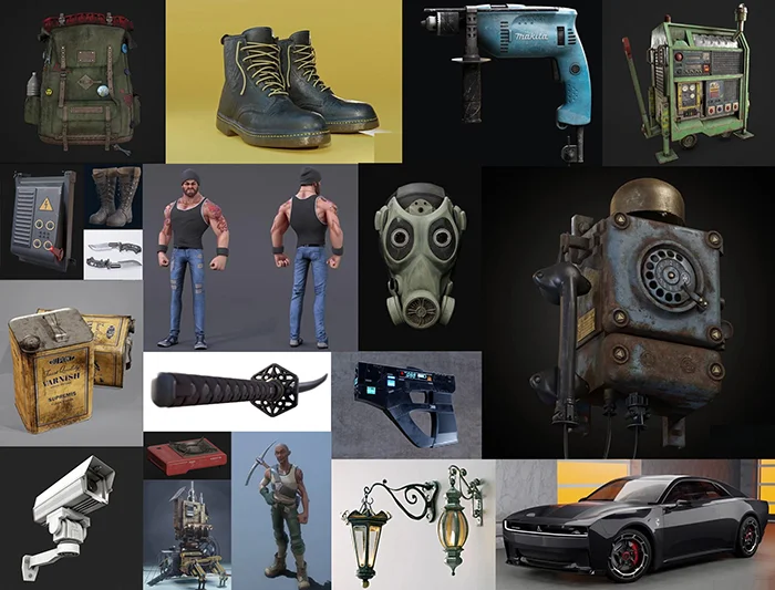 PBR Game 3D-Models Bundle 1 Декабрь 2023 скачать