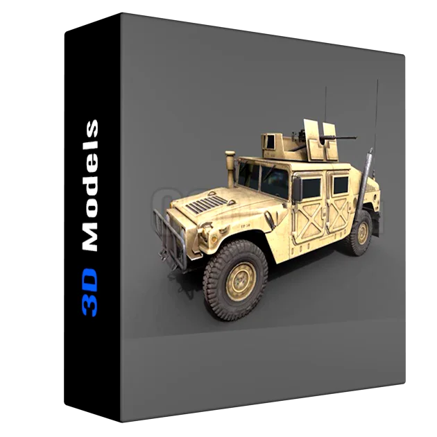 Game-Ready Military Humvee low-poly 