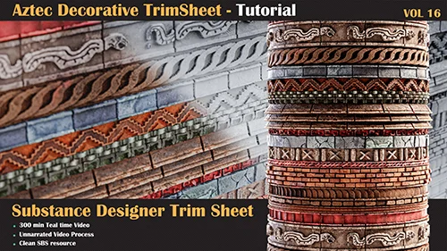 Aztec Trim Sheet Tutorial - VOL 16 скачать