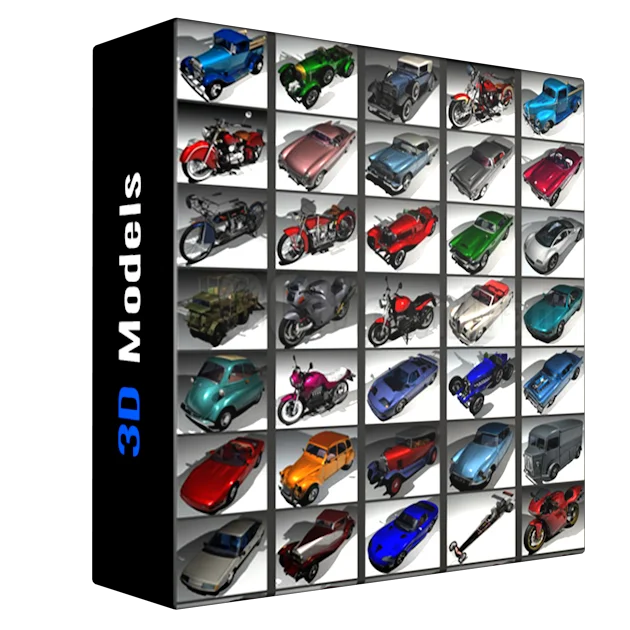 Vintage Modern Cars And Bikes for C4D