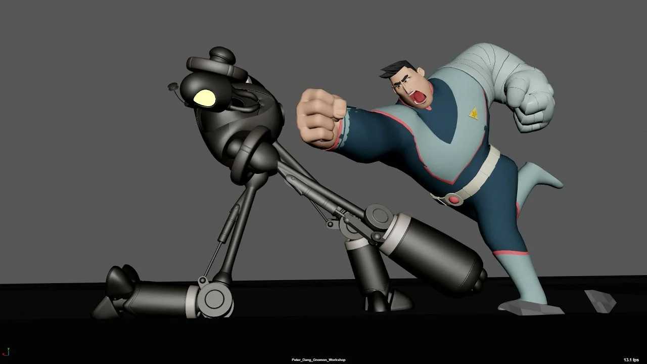 Animating a complex fight action sequence in Maya скачать