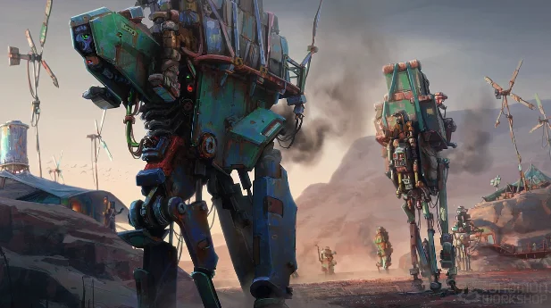 Mech Illustration with Character & Story скачать