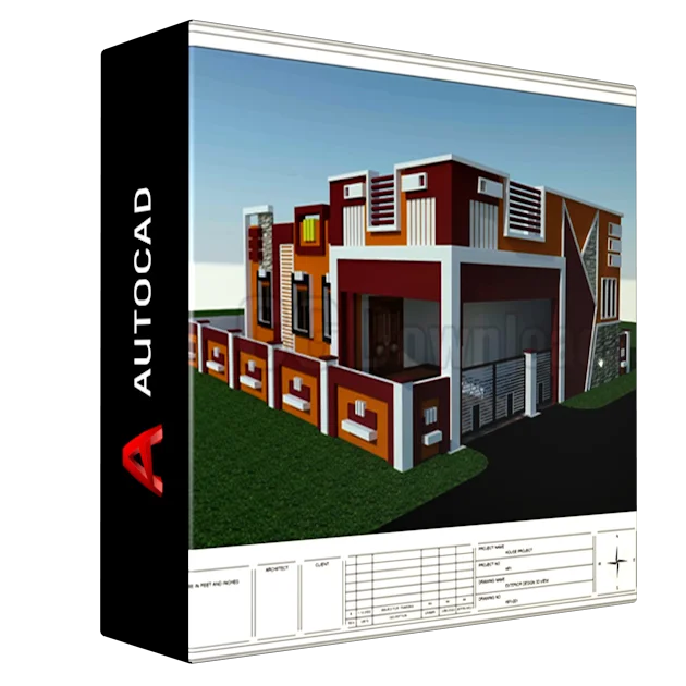 AutoCAD 2D&3D Smart House Exterior + Interior Design Course