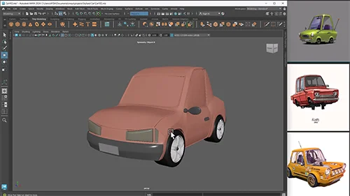 Stylized Car Modeling In Autodesk Maya скачать