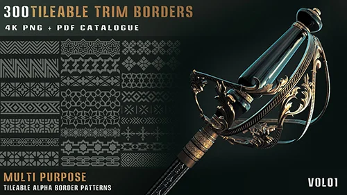 300 tileable trim border patterns-vol01 скачать