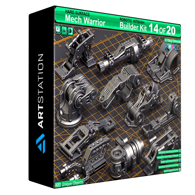 Mega Pack Sci-Fi Hard Surface KITBASH 400 DETAILS