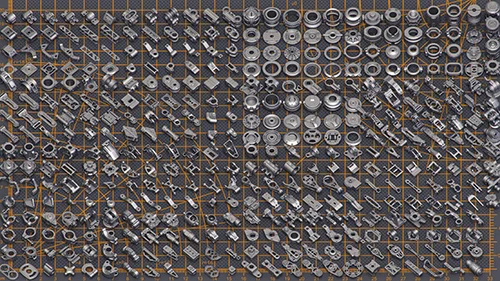 Mega Pack Sci-Fi Hard Surface KITBASH 400 DETAILS скачать