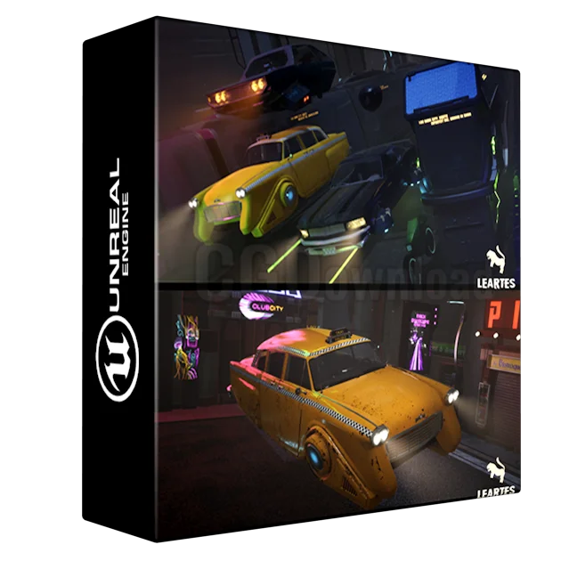 Driveable / Animated Cyberpunk / Futuristic Vehicles Set