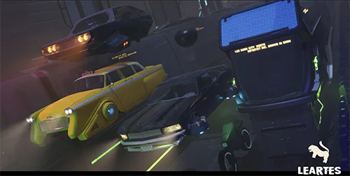 Driveable Animated Cyberpunk Futuristic Vehicles Set скачать