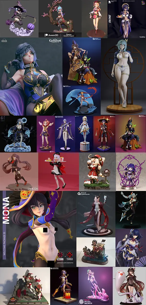 Genshin Impact Collection 3D-Print Models 2024 скачать