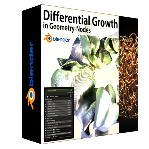 Differential Growth (Blender Geometry-Nodes)