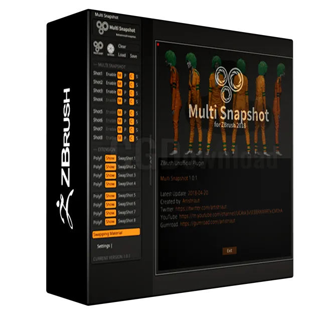 Multi Snapshot - ZBrush Plugin