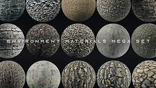 Environment PBR Materials Mega set vol 01 скачать