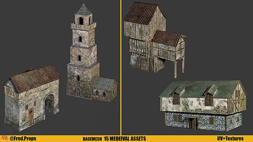 BaseMesh MEDIEVAL Assets+Texture Vol 2 скачать