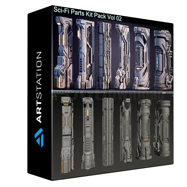 Sci-Fi Parts Kit Pack Vol 02 Column