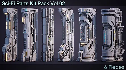 Sci-Fi Parts Kit Pack Vol 02 Column скачать