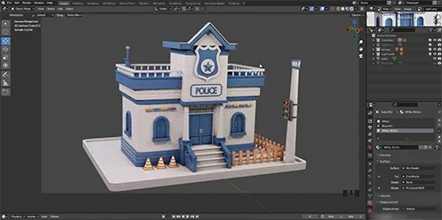 Blender 3D Modeling Create a Low-Poly Police Building скачать