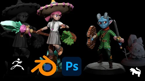 ZBrush Beginner to Advanced Course on Three Miniatures скачать
