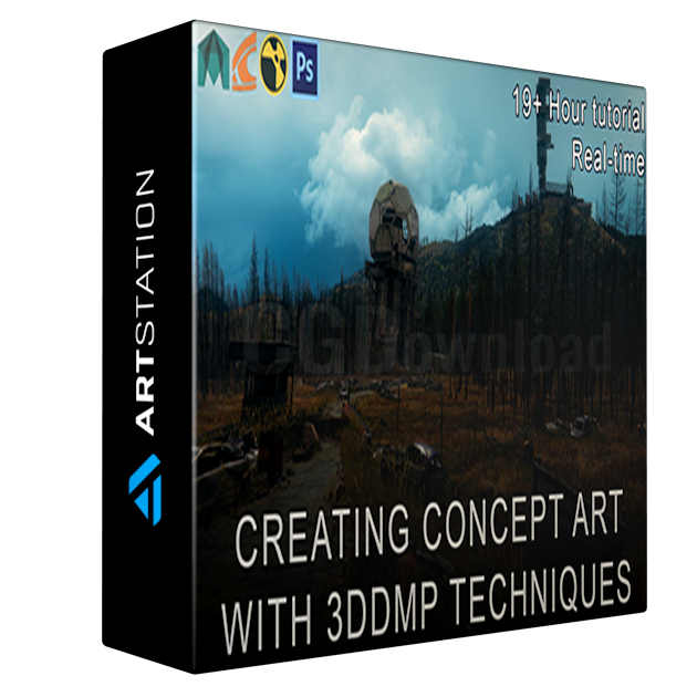 Creating concept art with 3ddmp techniques - 19+hr real time tutorial