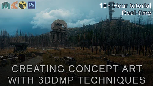 Creating concept art with 3ddmp techniques - 19+hr real time tutorial скачать