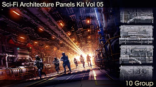 Sci-Fi Architecture Panels Kit Vol 05 скачать
