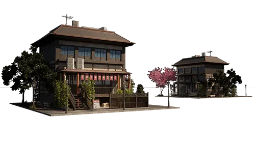 KitBash3D – Japanese Neighborhoods скачать