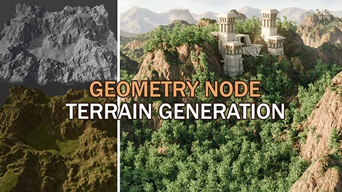 Terrain Generator-Geometry Node Blender скачать