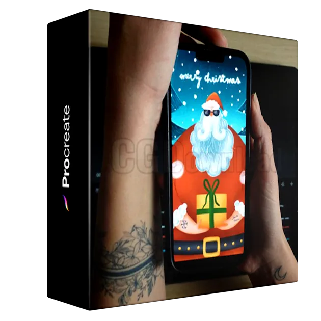 Illustrate & Animate a Digital Christmas Greeting Card GIF