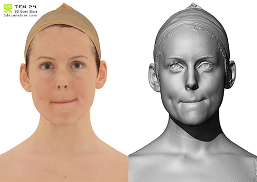 3D Scan Store Female-04 All 36 Expression Scan Bundle скачать