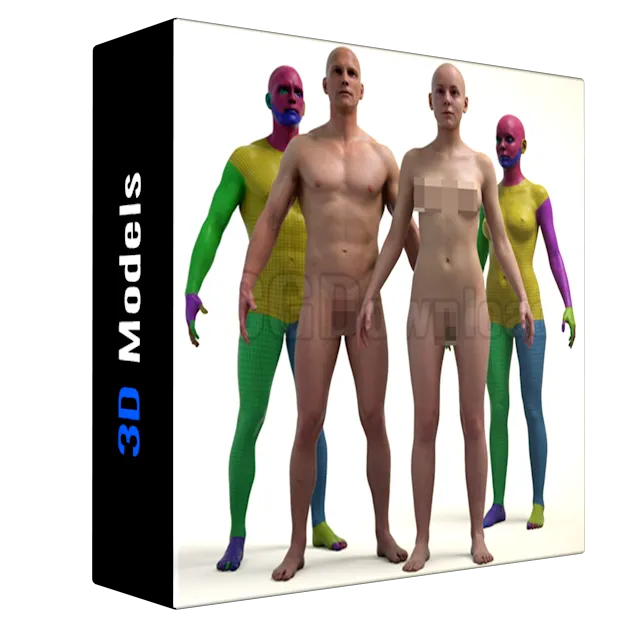3D Scan Store – Ultimate Textured Male and Female Base Mesh Complete Bundle