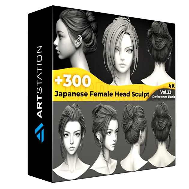+300 Japanese Female Head Sculpt Reference Images(4k)