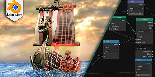 Blender Geometry Nodes - Boats скачать