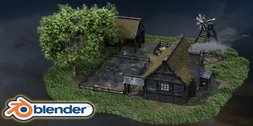 Blender 3 The Ultimate Medieval Scene Course скачать