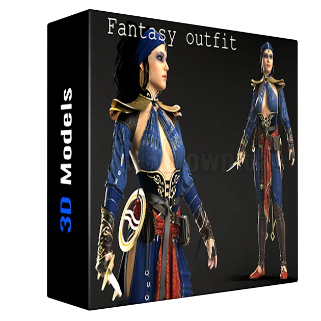 Fantasy outfit. Marvelous Designer/Clo3d project + OBJ