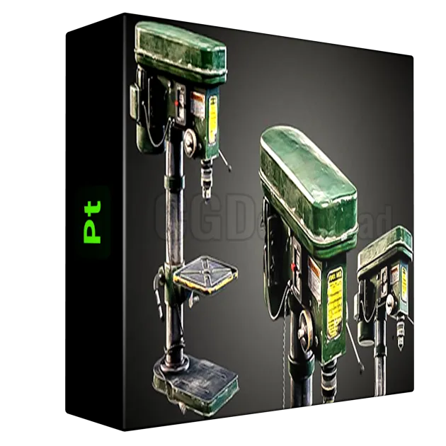 Create a Detailed Vertical Drill: 3D Modeling & Texturing