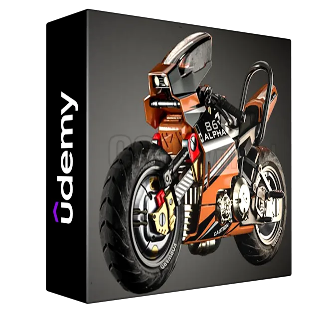 Futuristic Motorcycle Modeling, Unwrapping and Texturing