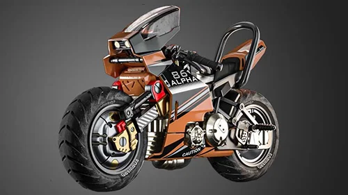 Futuristic Motorcycle Modeling, Unwrapping and Texturing скачать