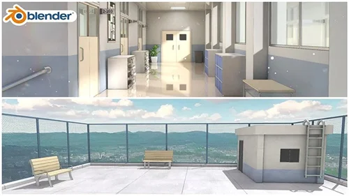 Anime in Blender - Create 2 Stylized Scenes скачать