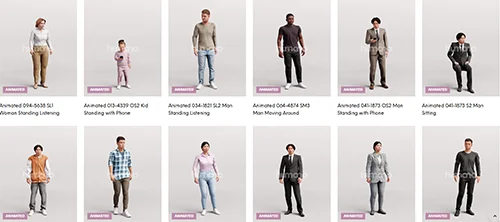 Humano Animated Collection 490 Models скачать
