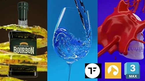 3Ds Max & Phoenix FD Liquid VFX Simulation Masterclass скачать